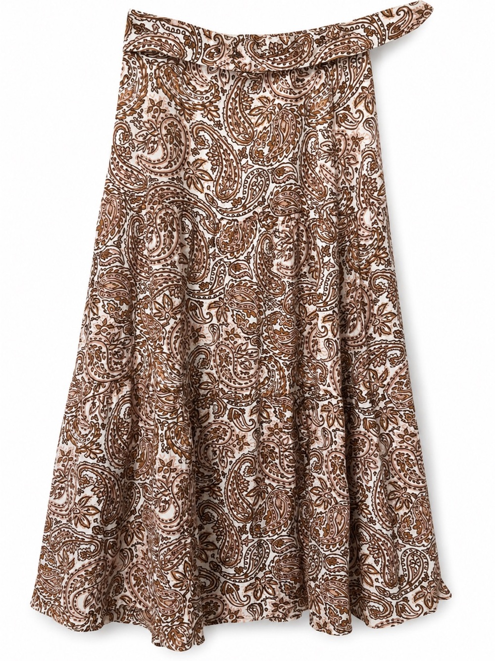 MINKPINK Women’s Skirt L Paisley Boho Lined Maxi  Viscose Side Zip Elastic Waist - Picture 2 of 9
